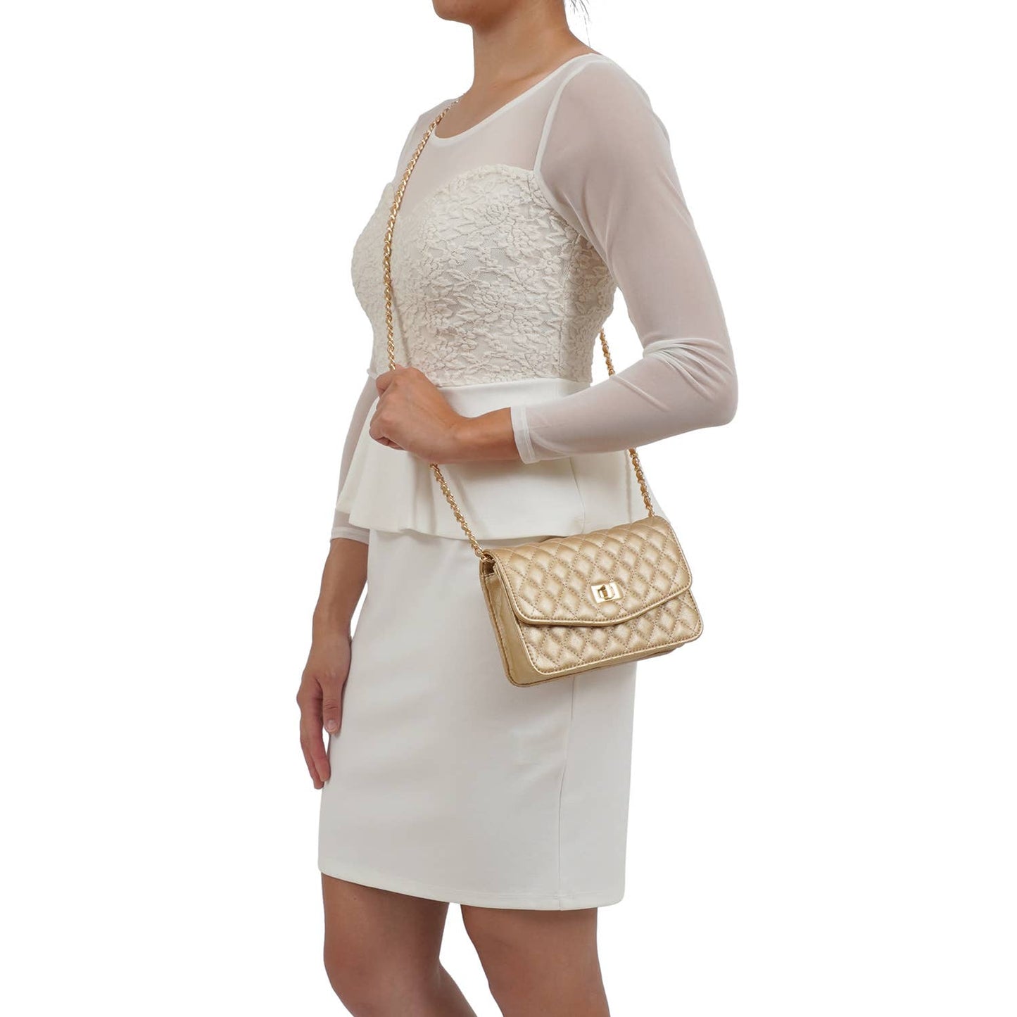 Mellow World - Amanda Quilted Crossbody Clutch