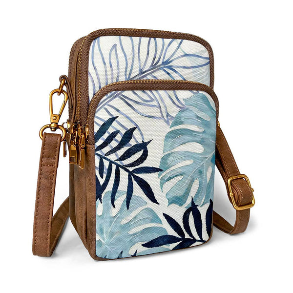 ANNGOTI - Tropical Leaves Phone Bag