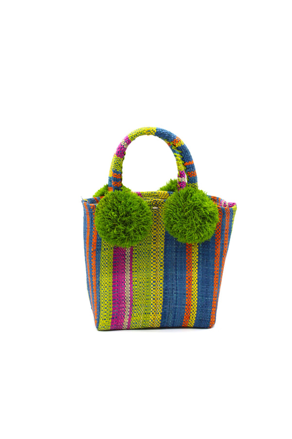 Shebobo - Schooner Straw Mini Bag with Pompom Accent