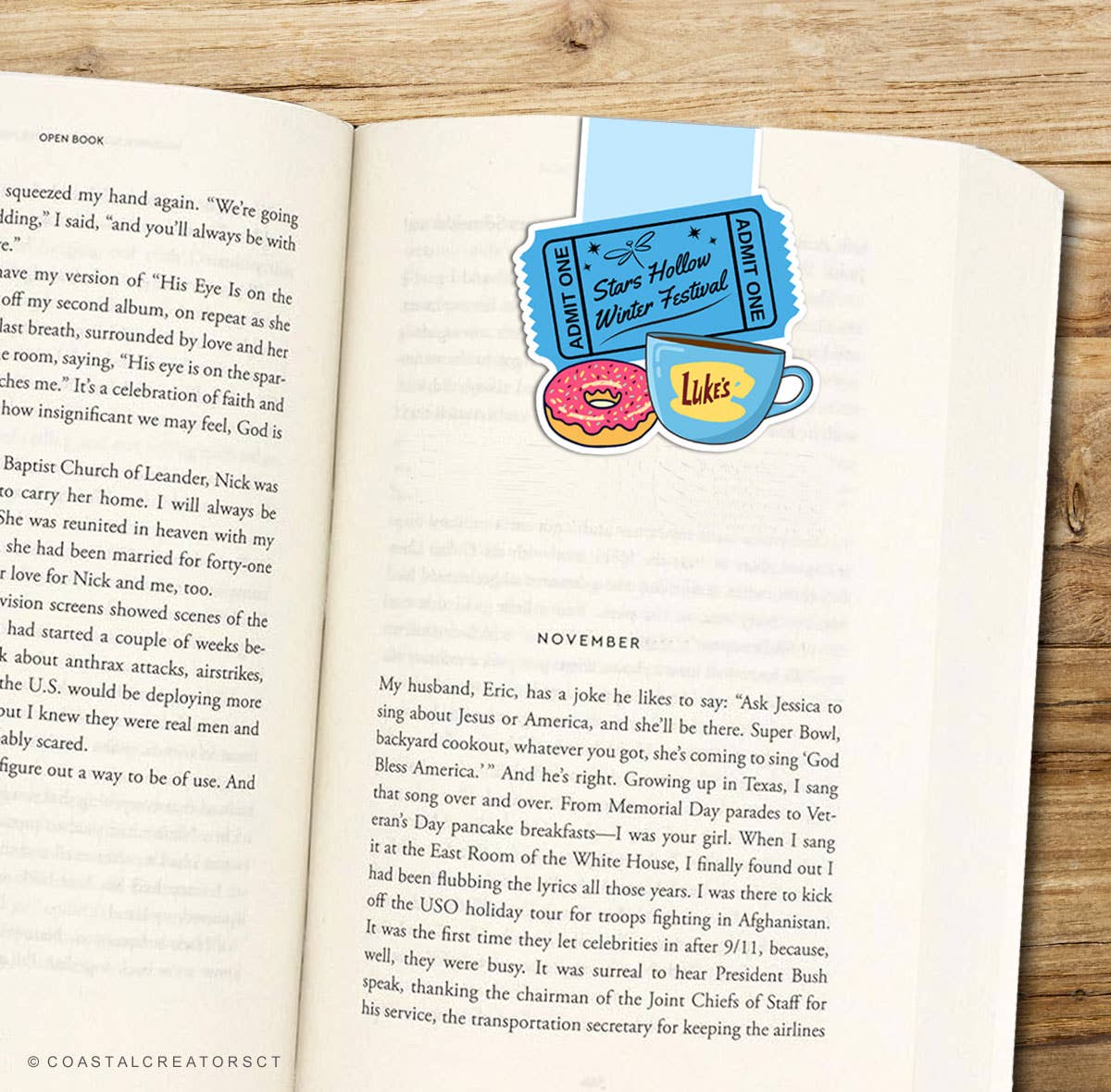 Coastal Creators of Connecticut - Gilmore Girls Winter Festival Magnetic Bookmark (Packaged)
