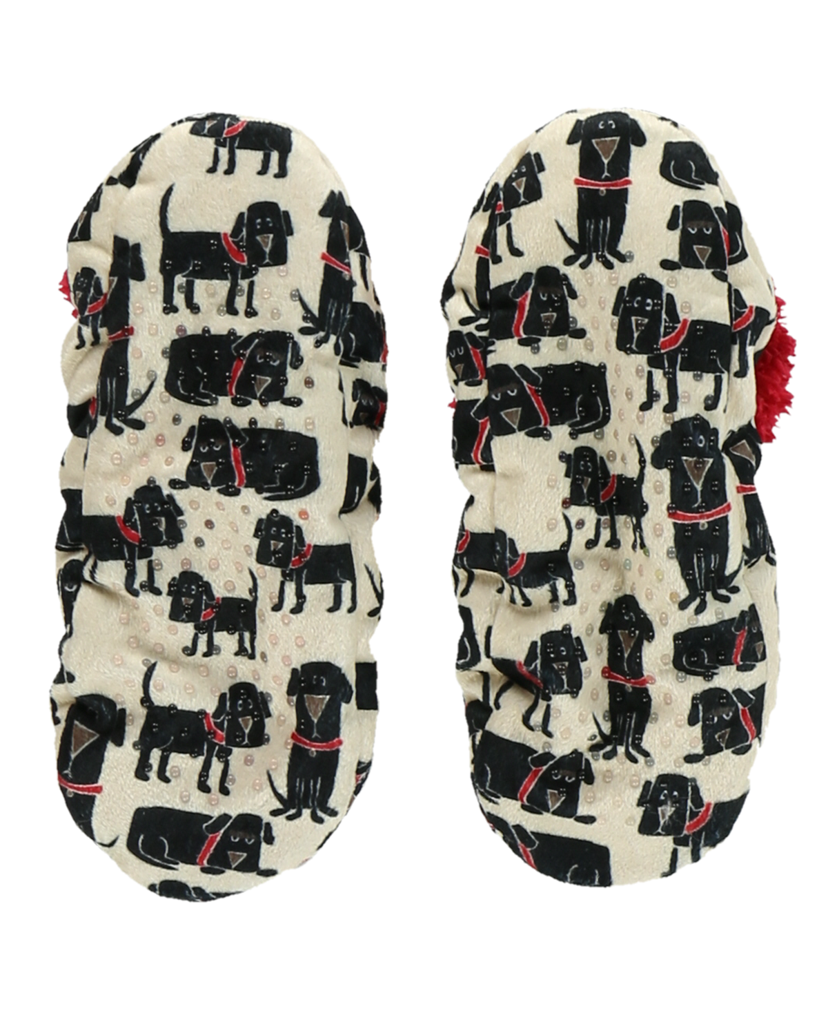 Lazy One - Plush Slipper Socks- Black Labs