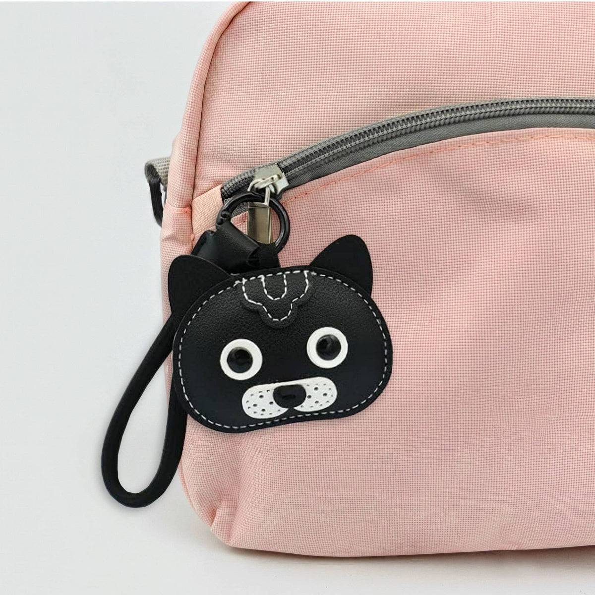 Coastal Creators of Connecticut. - Cat Leather Bag Charm and Key Chain Fob
