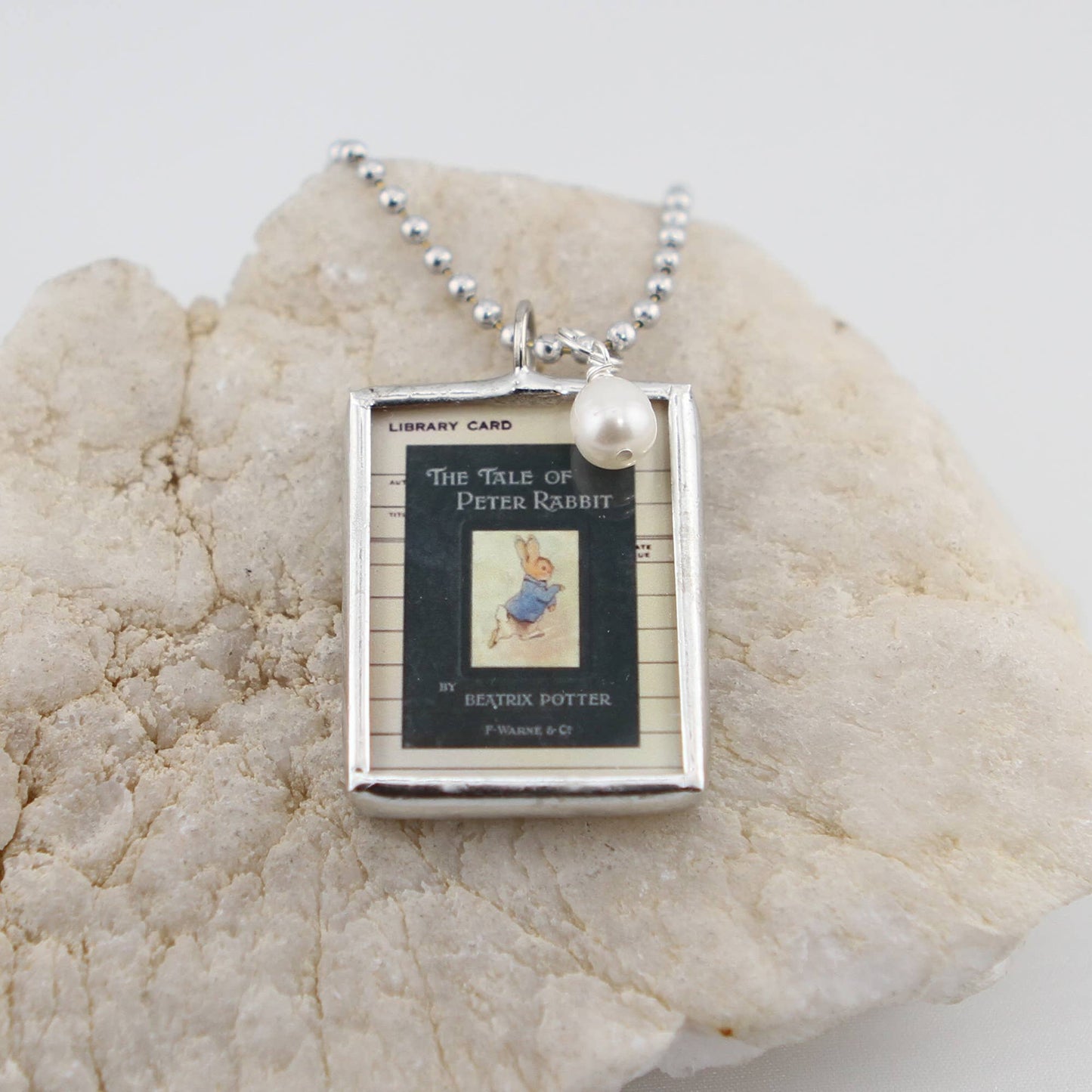 Jennifer Dahl Designs LLC - Peter Rabbit Vintage Book Cover Quote Charm Necklace