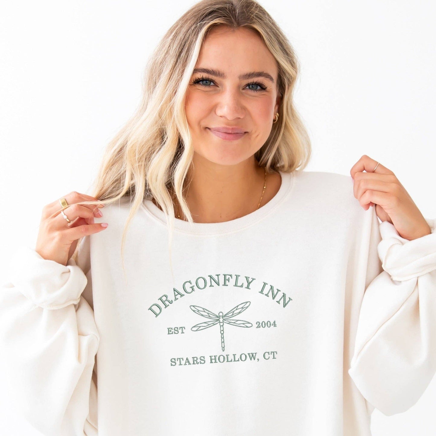 Arden & Gold - Dragonfly Inn Embroidered Crewneck Sweatshirt