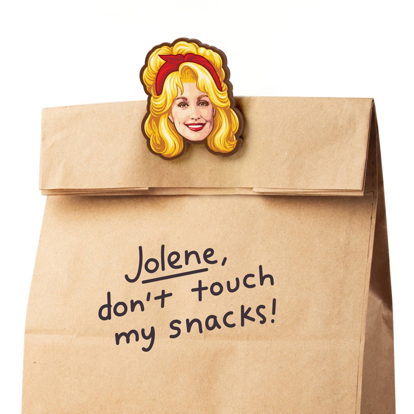 Fred & Friends - Dolly Parton Bag Clips, Set of 4, Iconic Hairstyle Designs