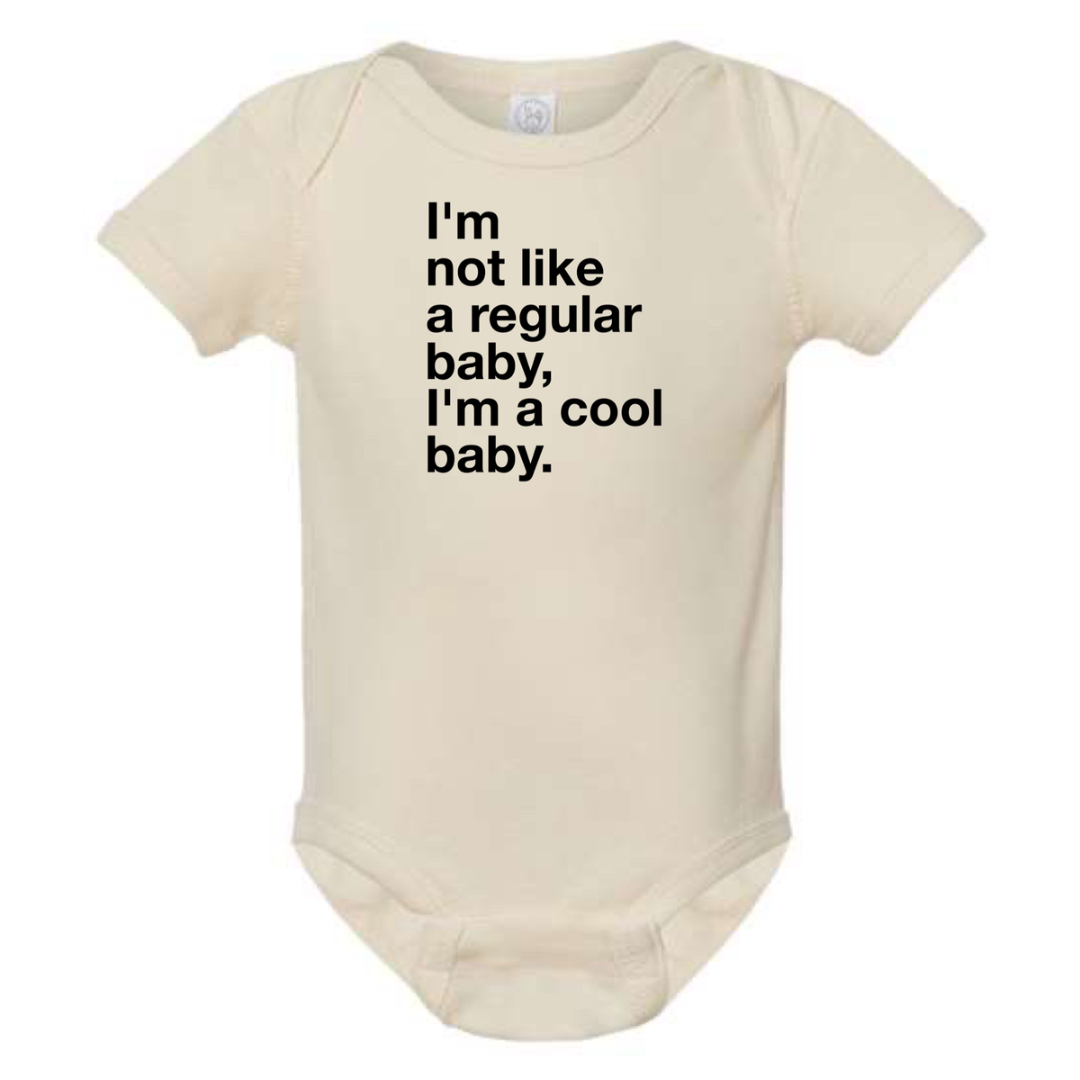 dkhandmade - I'M NOT A REGULAR BABY - I'M A COOL BABY ONESIE