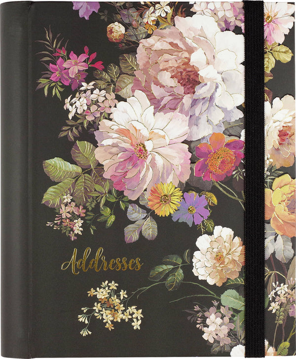 Peter Pauper Press - Midnight Floral Large Address Book