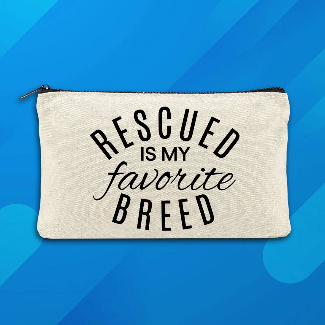 Coastal Creators of Connecticut - Rescued Favorite Breed Canvas Zipper Bag