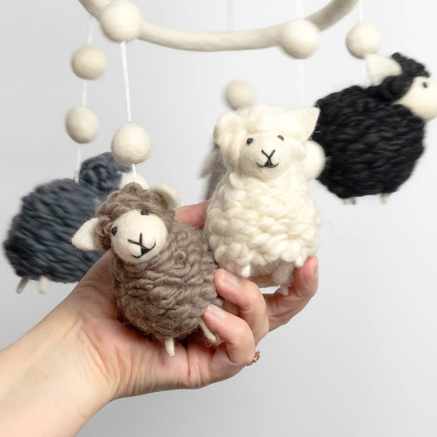 The Winding Road - Baby Mobile - Natural Sheep