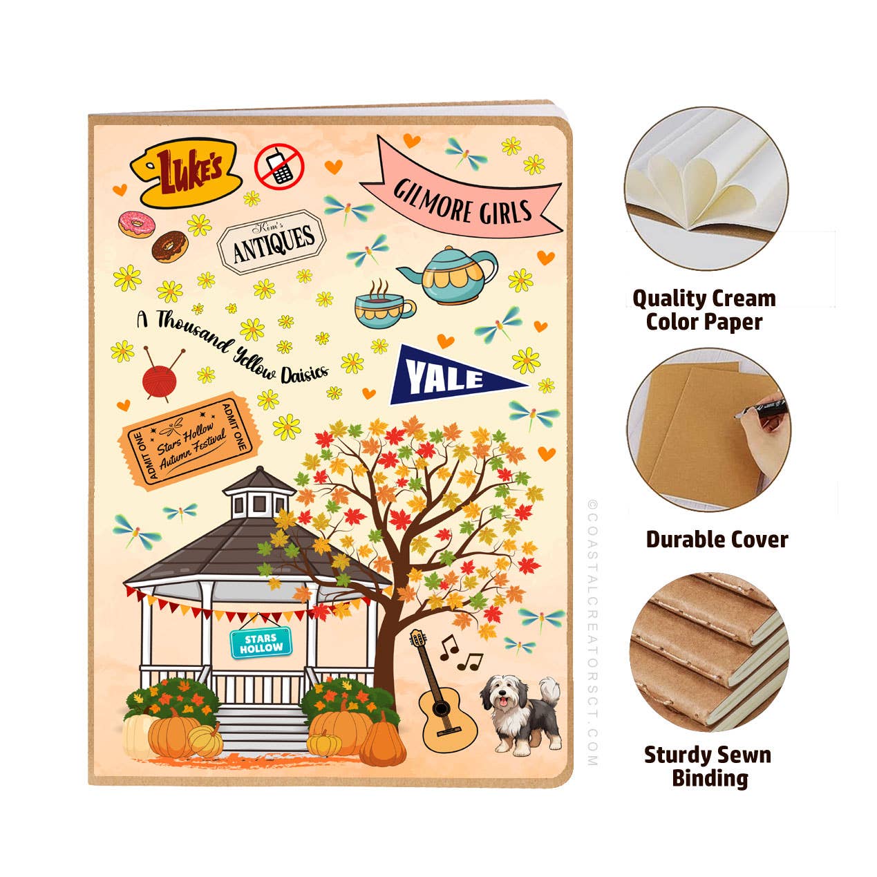 Coastal Creators of Connecticut - Gilmore Girls Fall Festival Journal Magnetic Bookmark Set