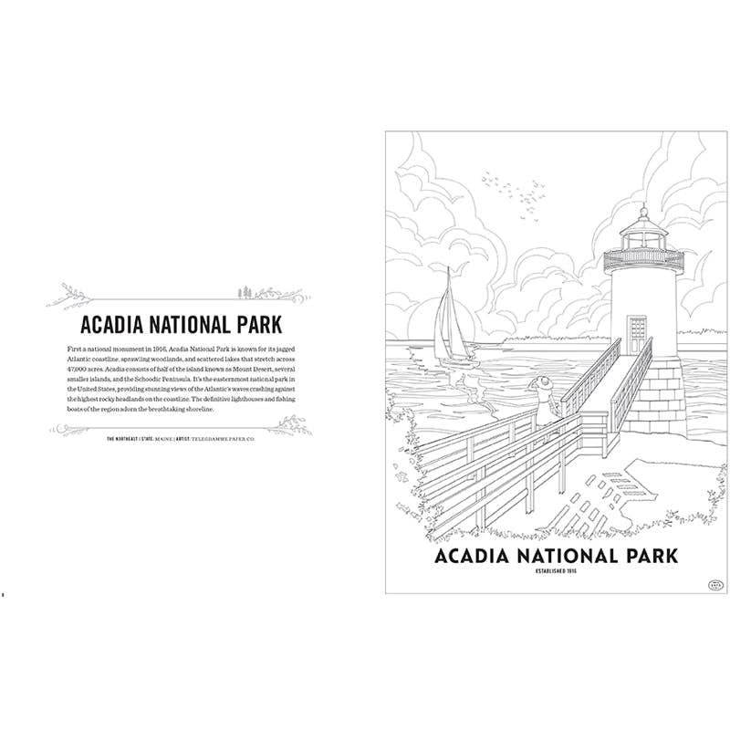 Insight Editions - #1 Pop Culture Publisher - The Art of the National Parks Coloring Book Kit - NEW!