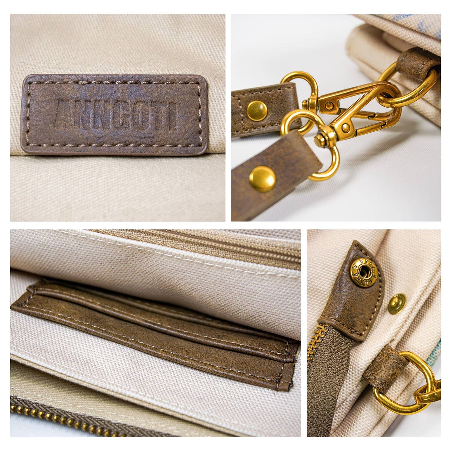 ANNGOTI - Fox Canvas Crossbody Shopper