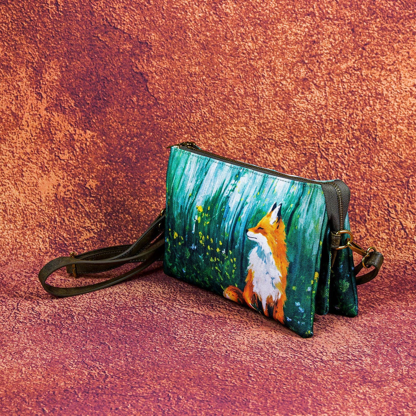 ANNGOTI - Fox Canvas Crossbody Shopper