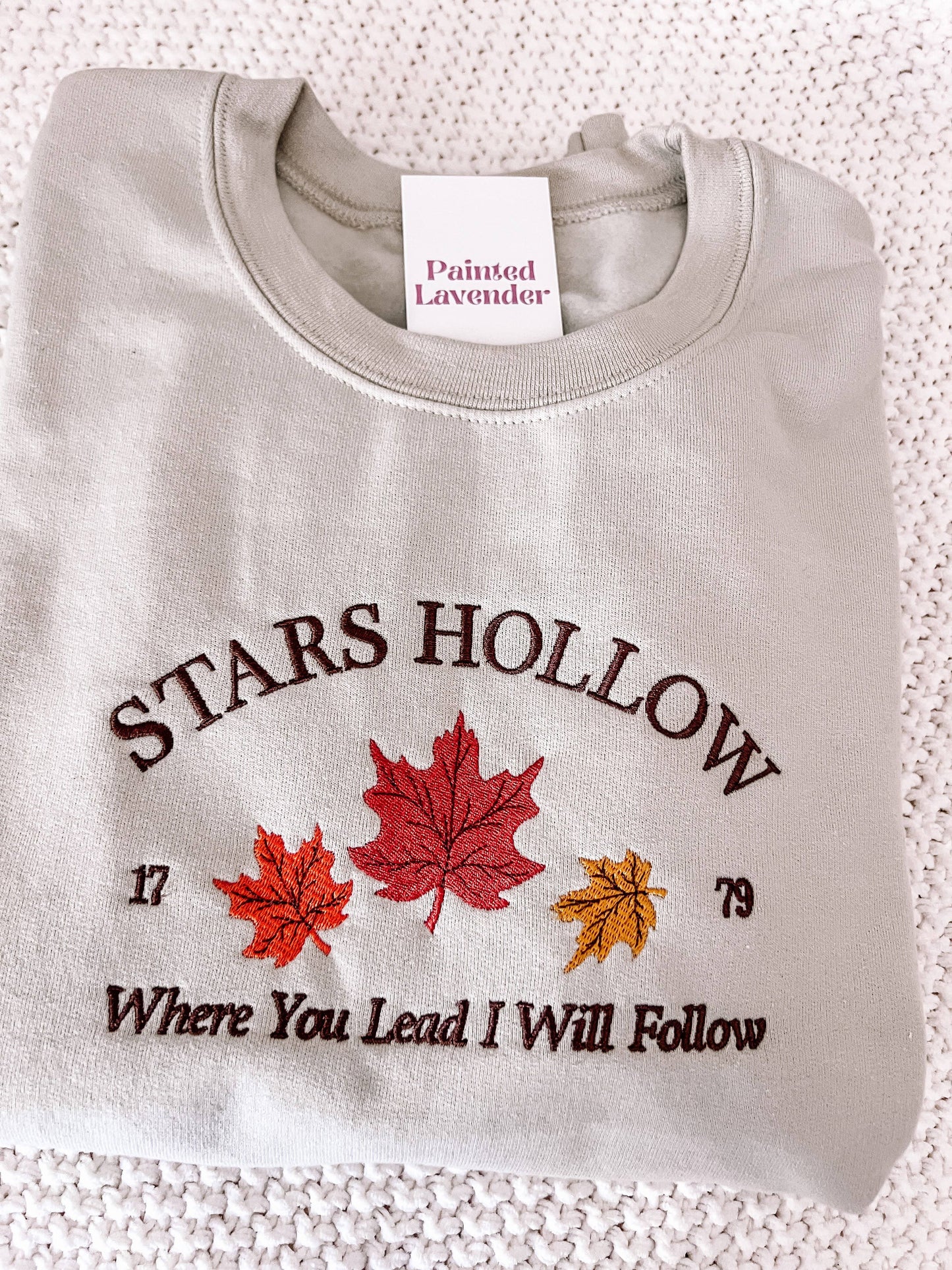 Painted Lavender - Stars Hollow Embroidered Sweatshirt