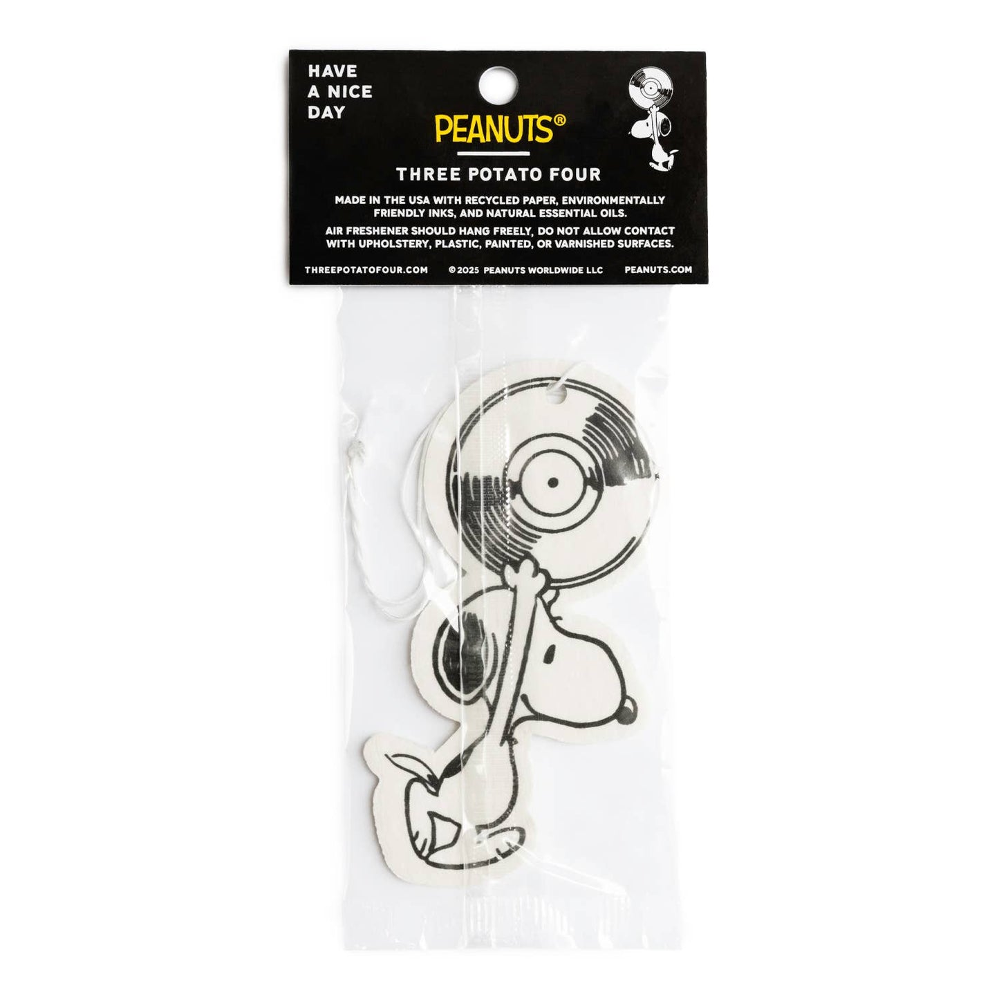 Three Potato Four - Greatest Hits x Peanuts® - Snoopy Record Air Freshener