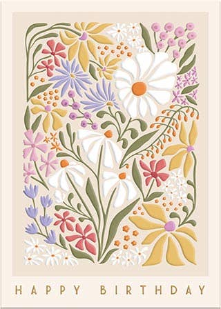 Lady Jayne - Happy Birthday Wildflowers Greeting Card