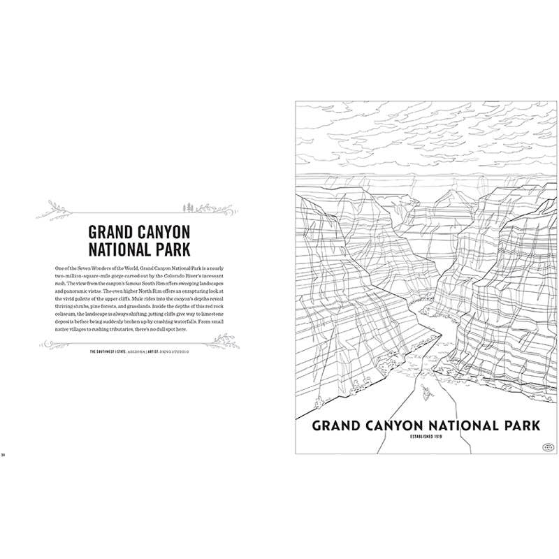 Insight Editions - #1 Pop Culture Publisher - The Art of the National Parks Coloring Book Kit - NEW!