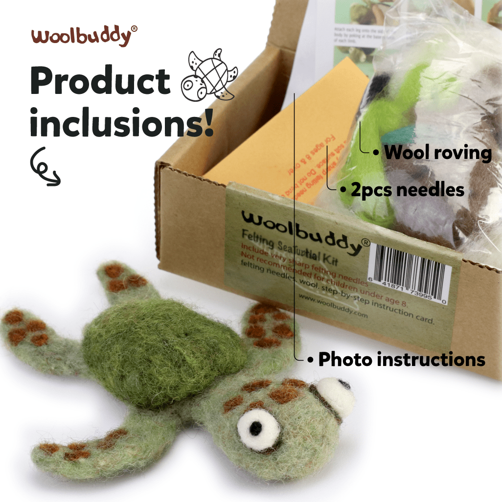 Woolbuddy - Needle Felting Kit - Sea Turtle