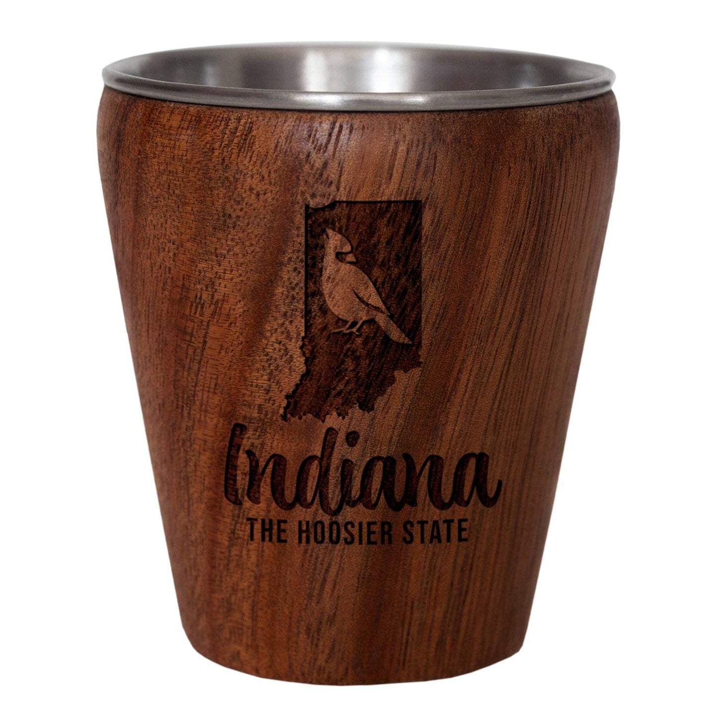 Totally Bamboo - TB Home® Indiana Acacia Wood Engraved Shot Glass