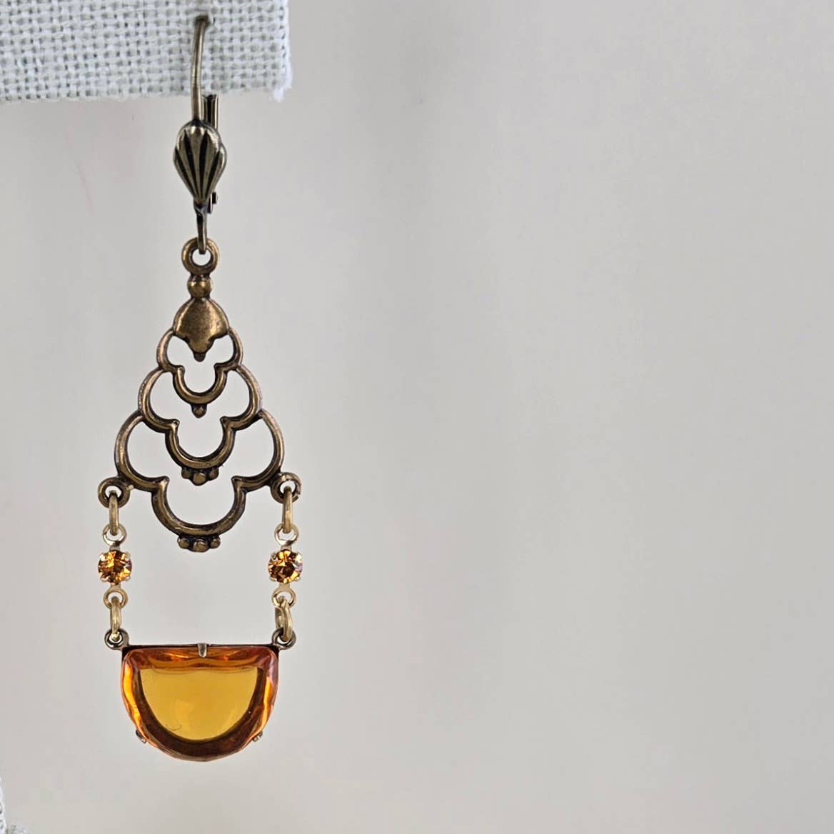 Sadie Green's Jewelry - Art Deco Glass Dangle Earring