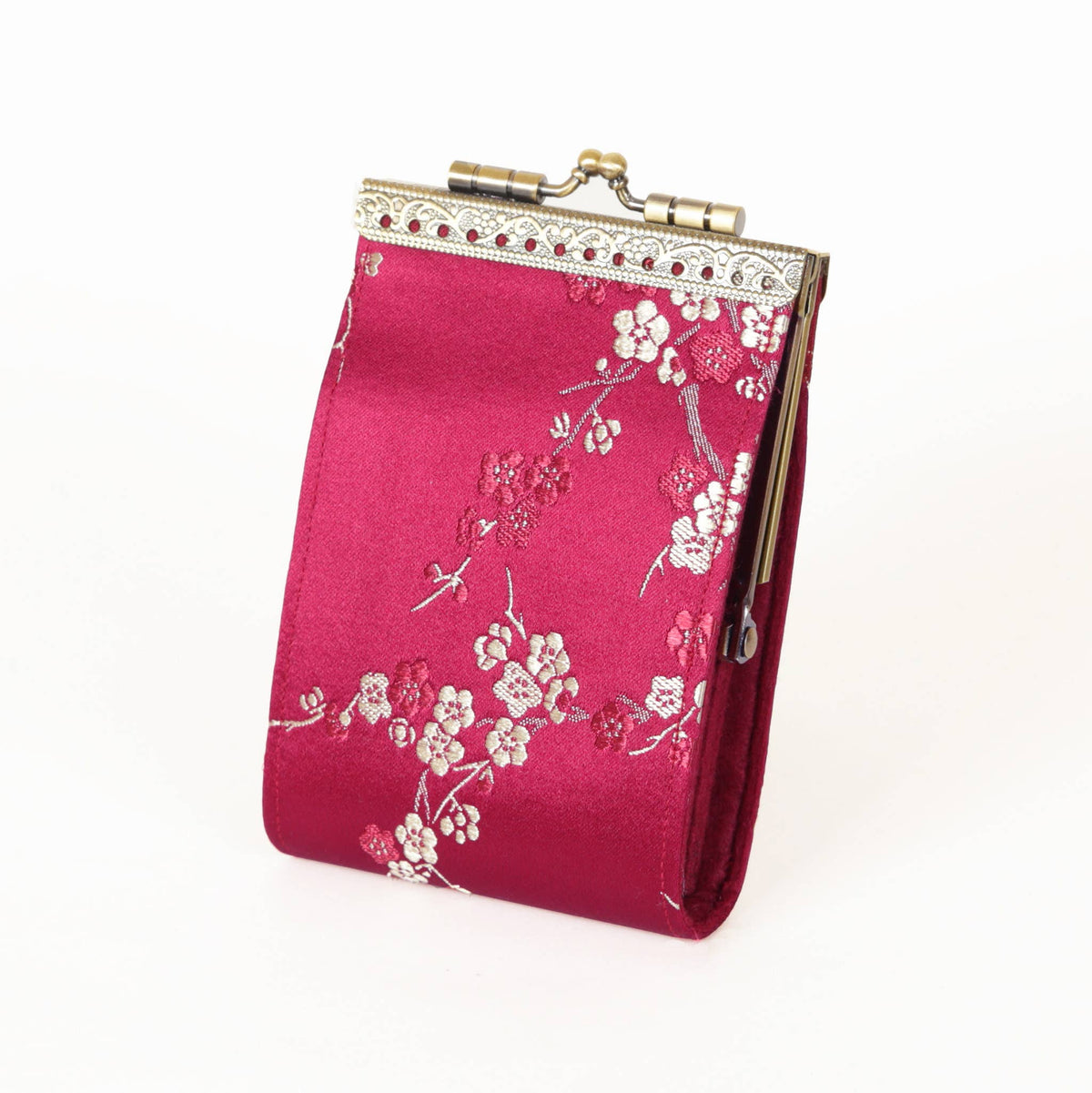 Cherry Blossom Brocade RFID Card Holder