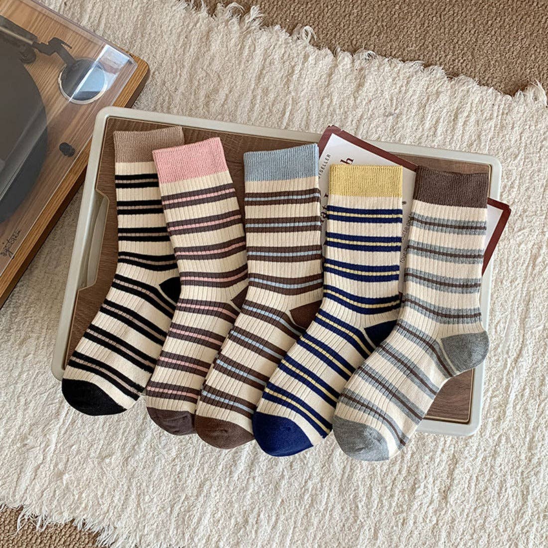 Funkyrel® Atzbranding Limited - Rufia - Striped Women's Socks