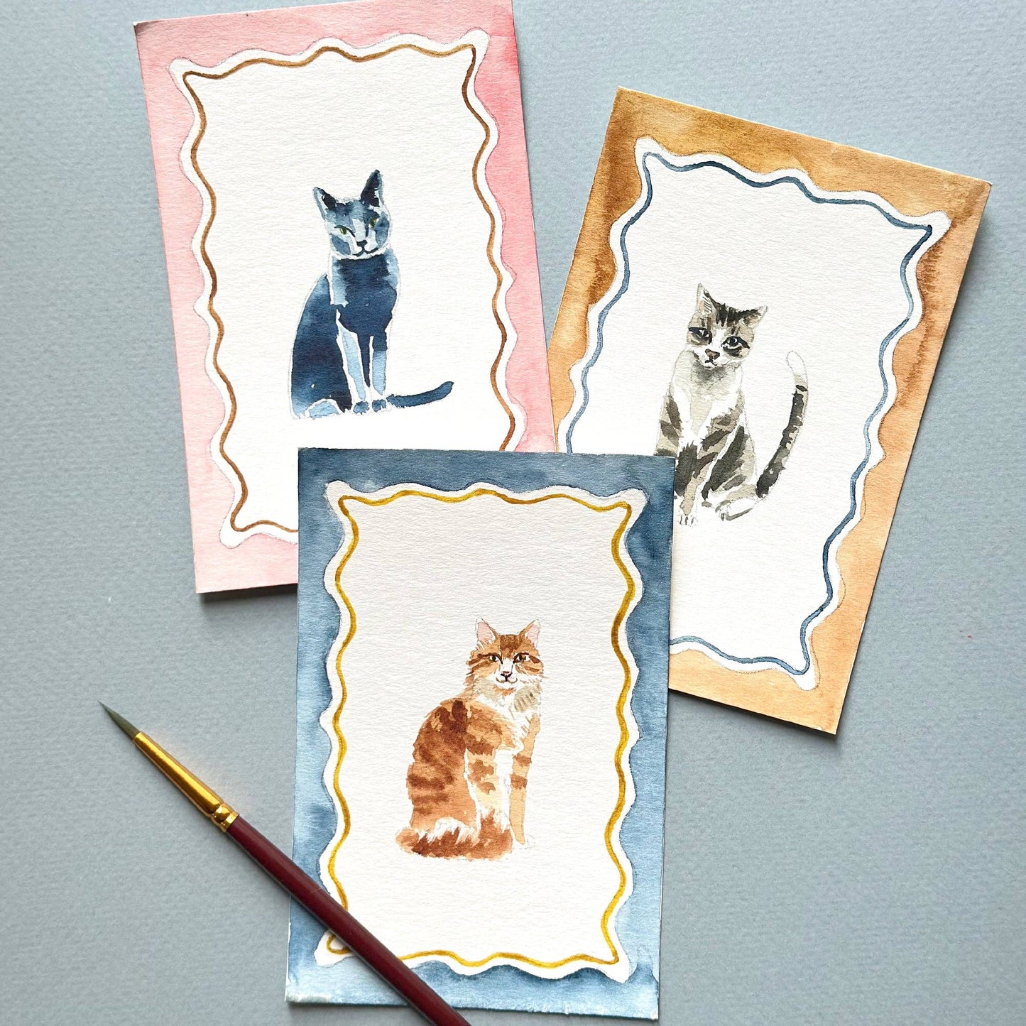 Antiquaria - Antiquaria Mini Watercolor Painting Kit: Cats
