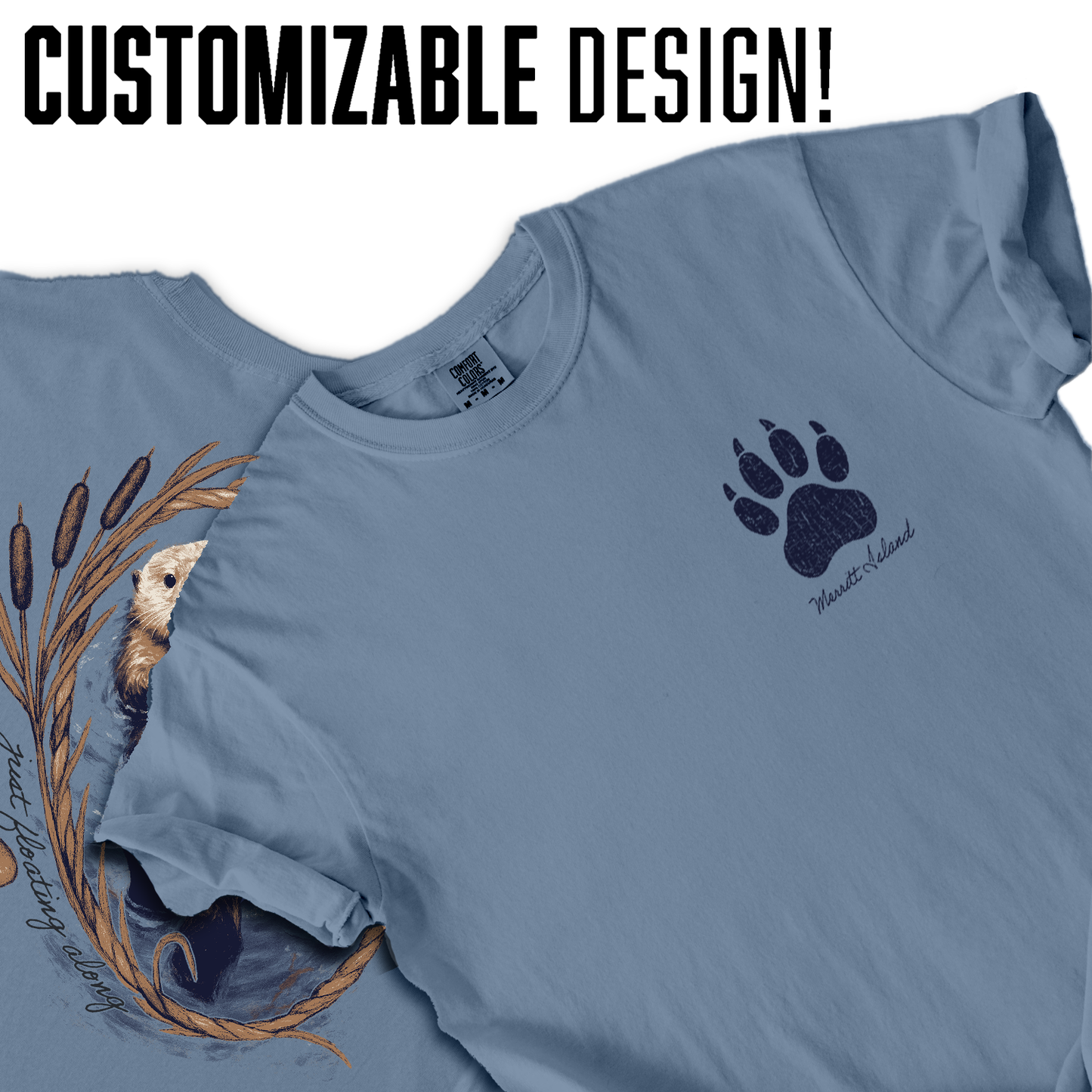 Textile Graphix - Floating Otter Tee – The Educated Otter Graphic T-Shirt