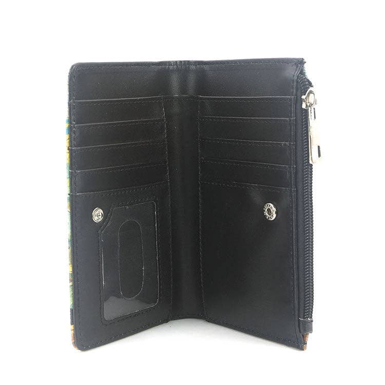 COMECO INC - Black cat sunflower wallet in vinyl