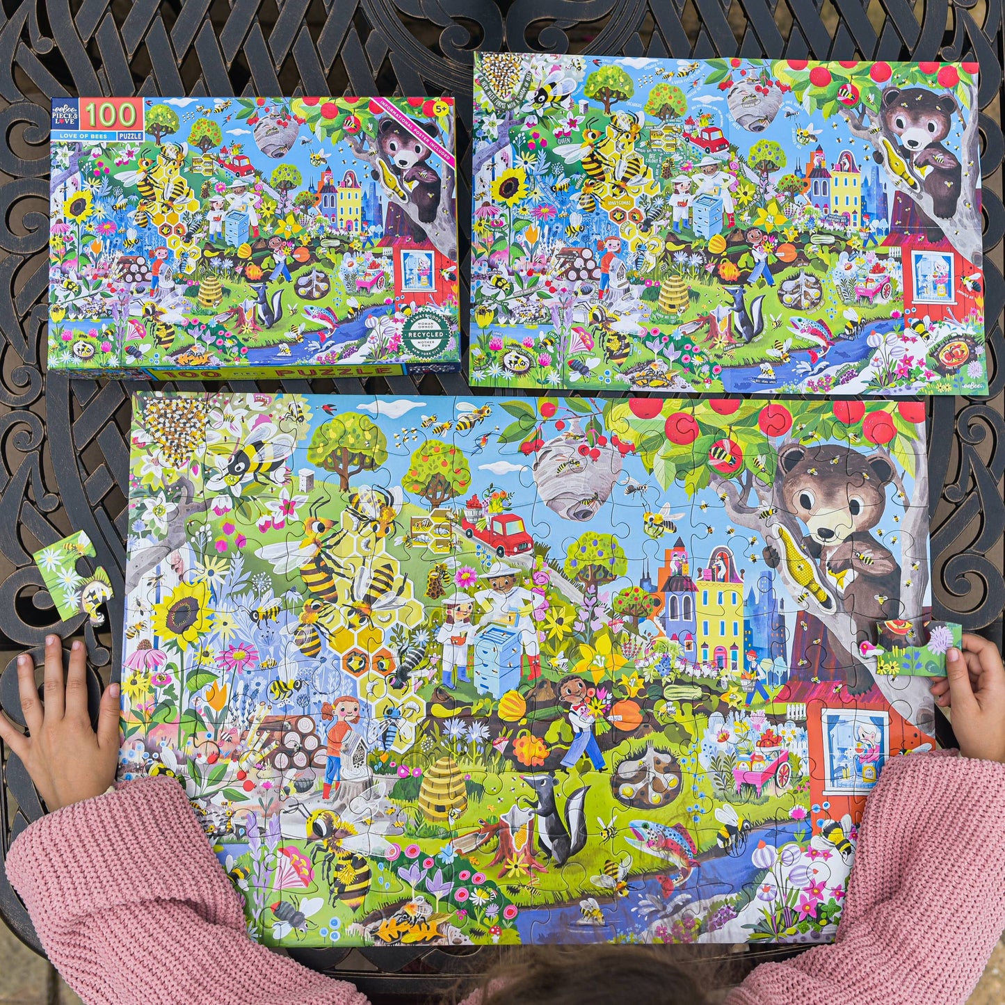 eeBoo - Love of Bees 100 Piece Puzzle