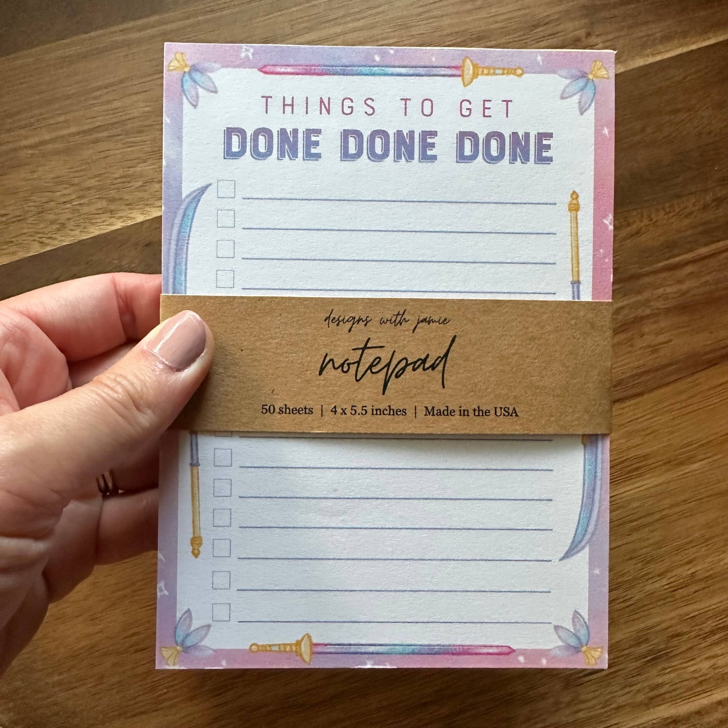 Designs with Jamie - Things to get Done Done Done Kpop Demon Hunters Notepad