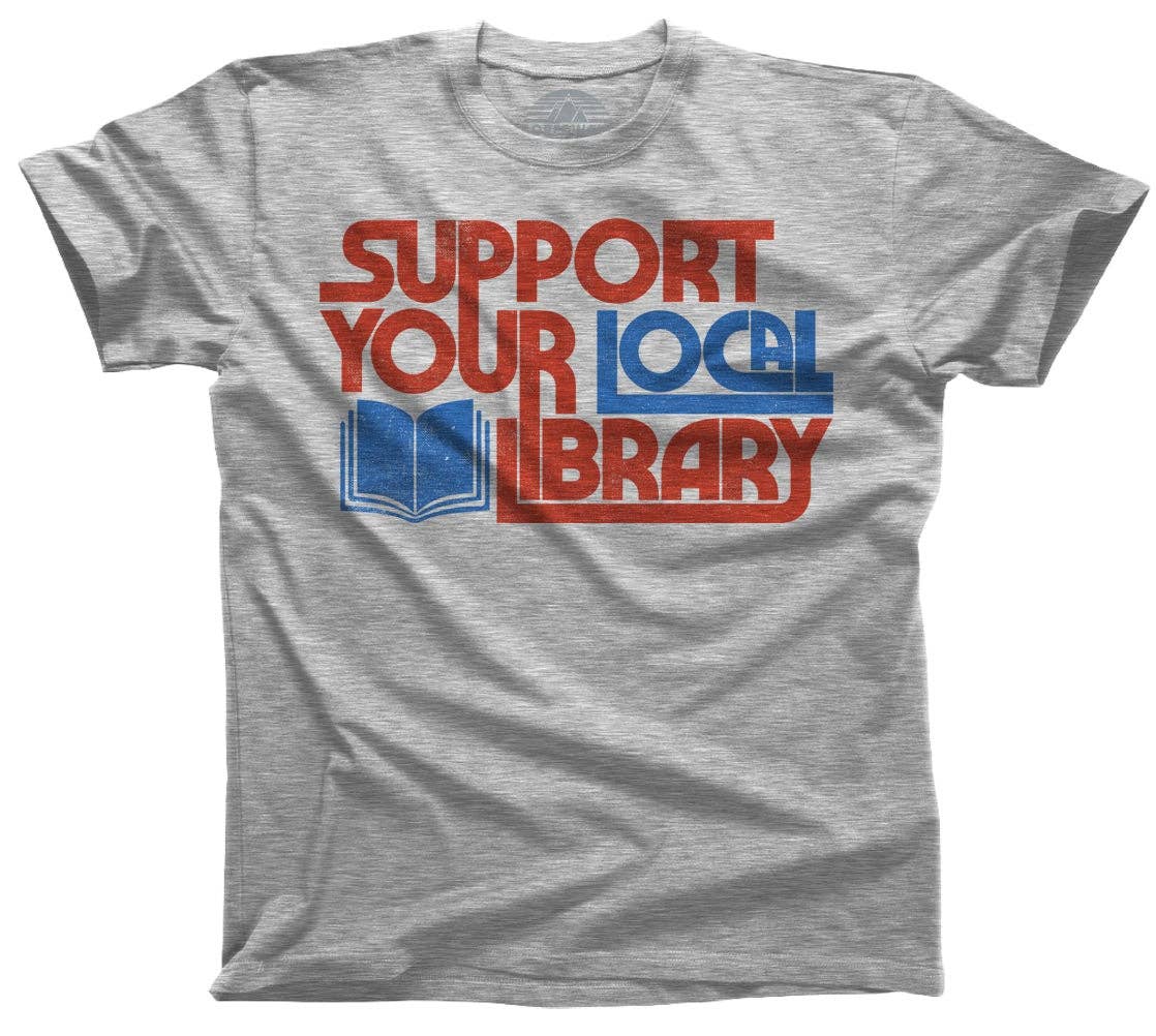 Boredwalk - Men's Support Your Local Library T-Shirt