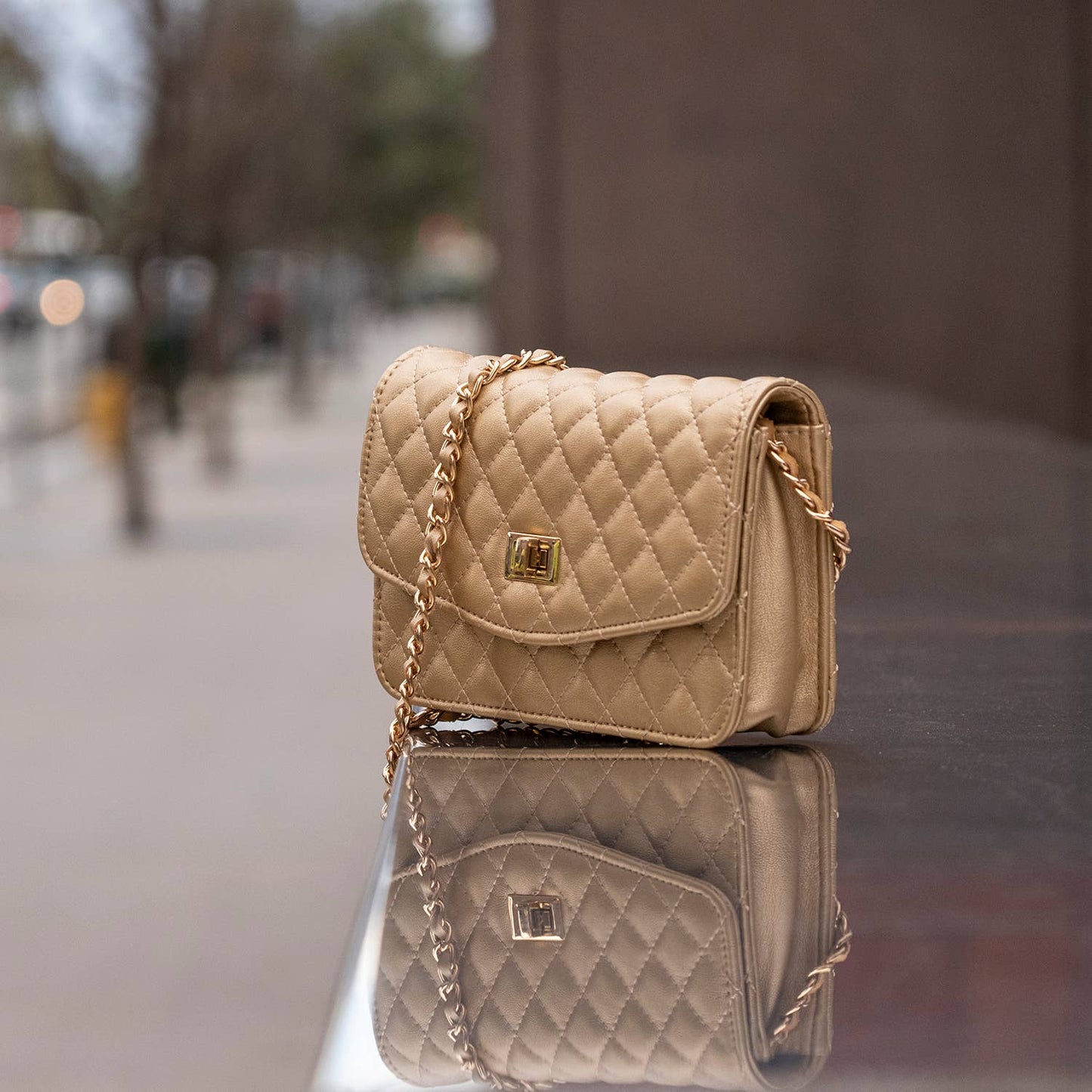 Mellow World - Amanda Quilted Crossbody Clutch