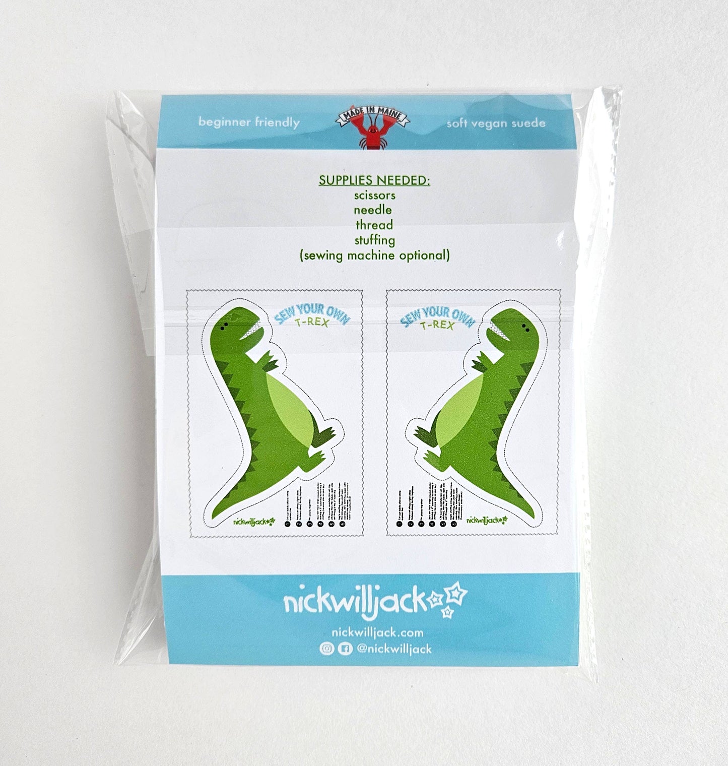 Nickwilljack - Dinosaur Sewing Craft Kit