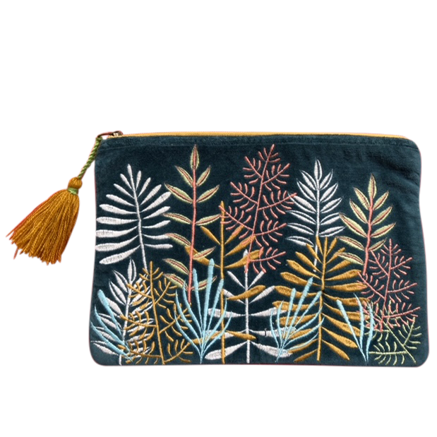 Chloe & Lex - Velvet Leaf Garden Coin Purse