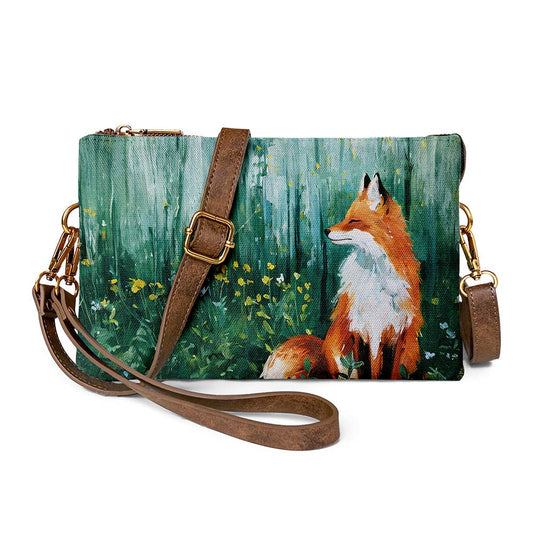 ANNGOTI - Fox Canvas Crossbody Shopper