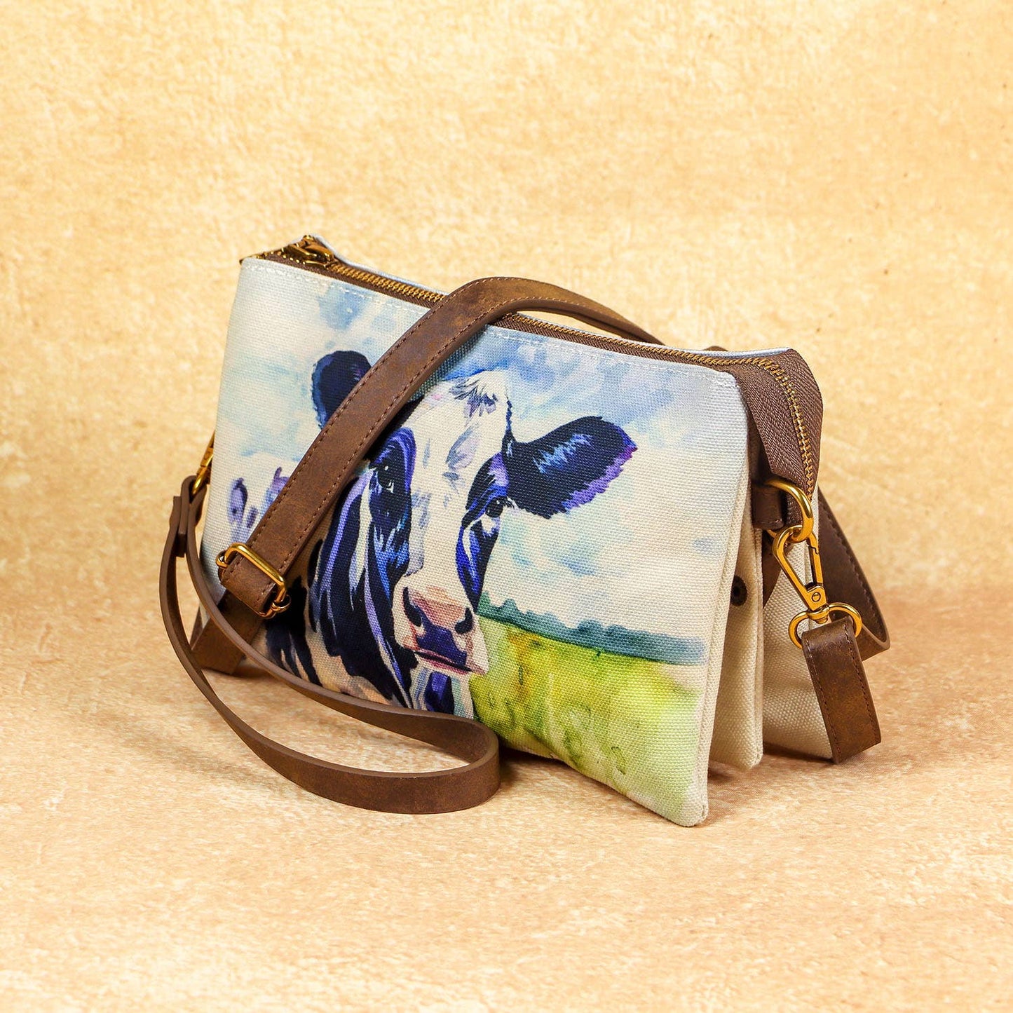 ANNGOTI - Cow Crossbody Bag