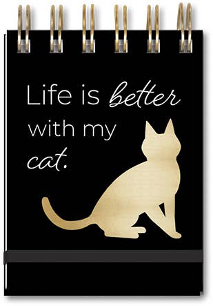 Lady Jayne - SPIRAL POCKET NOTEPAD SKETCHED PETS CAT QUOTE