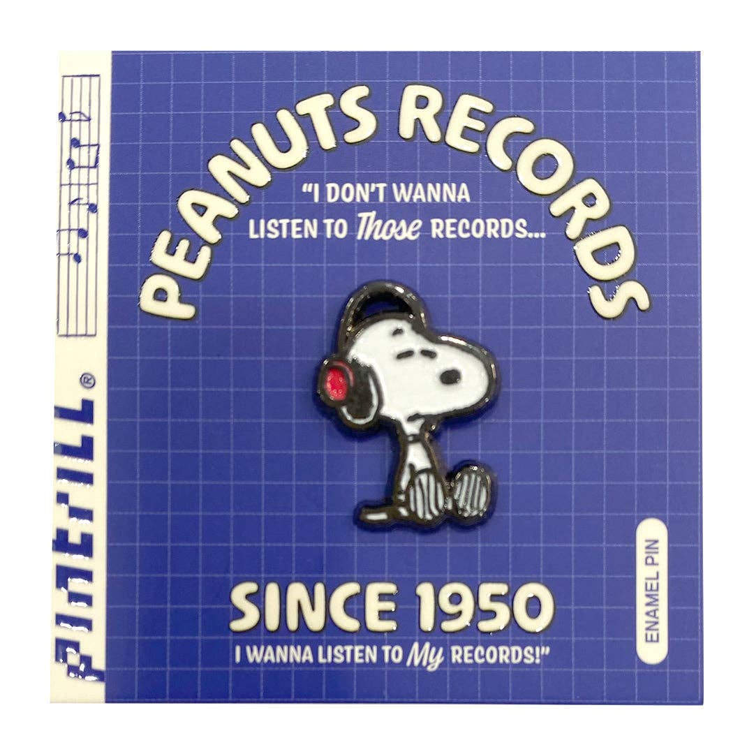 PINTRILL - Snoopy Headphones Records Pin