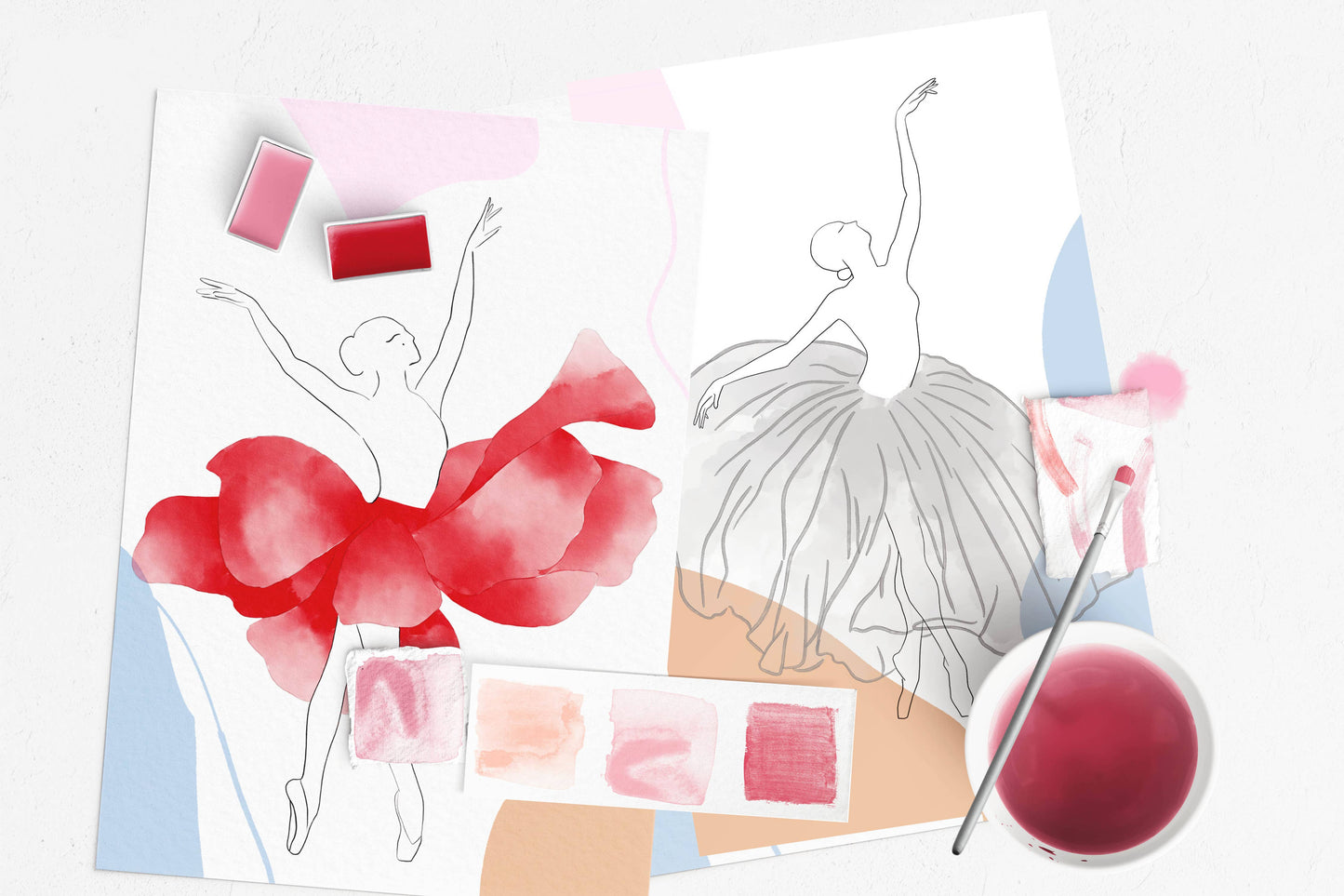 Cate Paper Co. - Flower Girls Watercolor Painting Kit