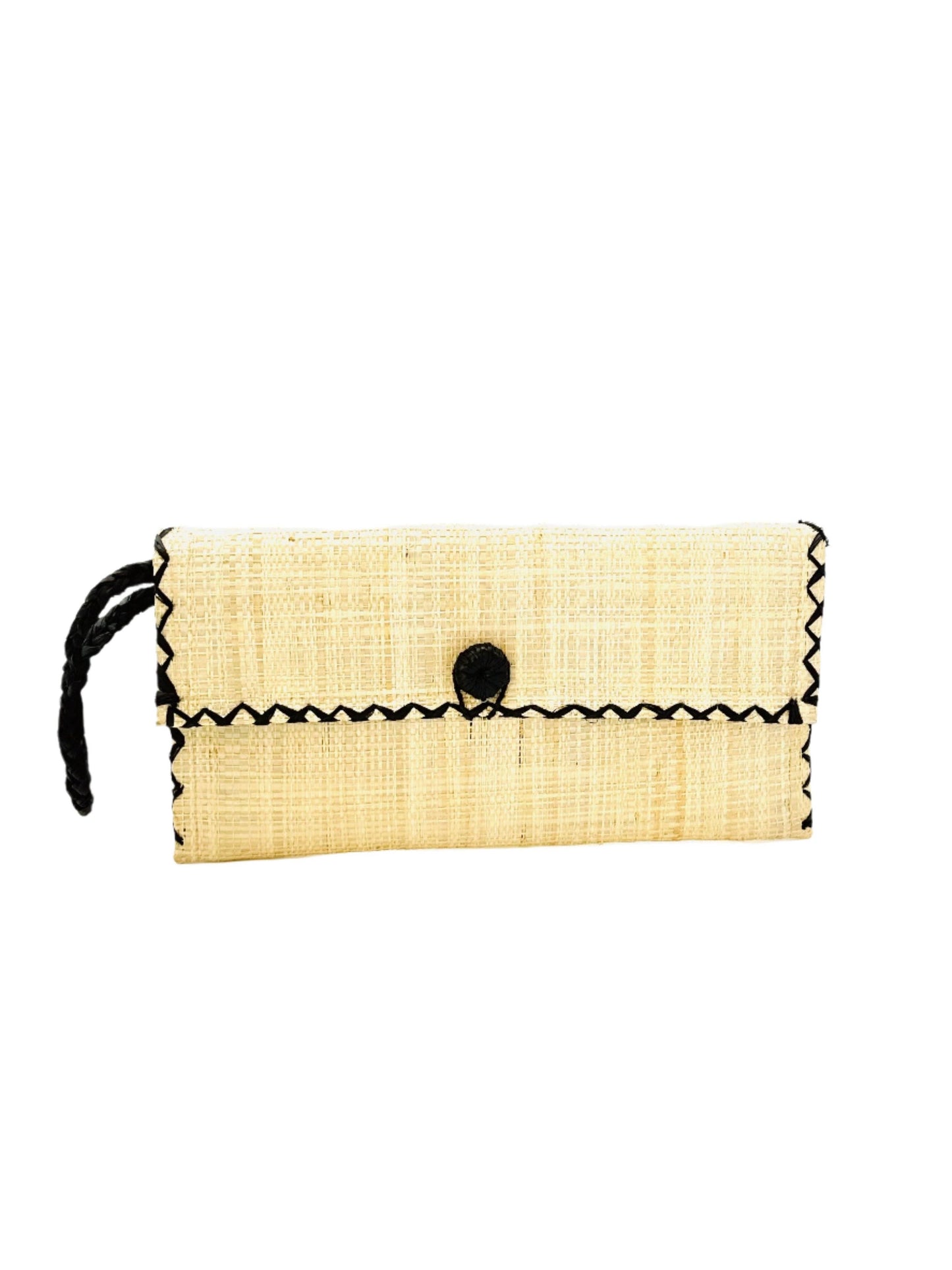 Shebobo - ChiChi Straw Envelope Clutch Purse Wristlet Bag