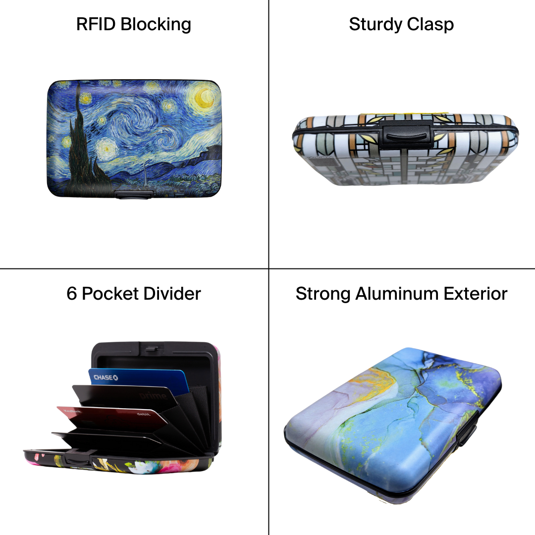 Monarque - Van Gogh - Starry Night Over The Rhine Armored Wallet