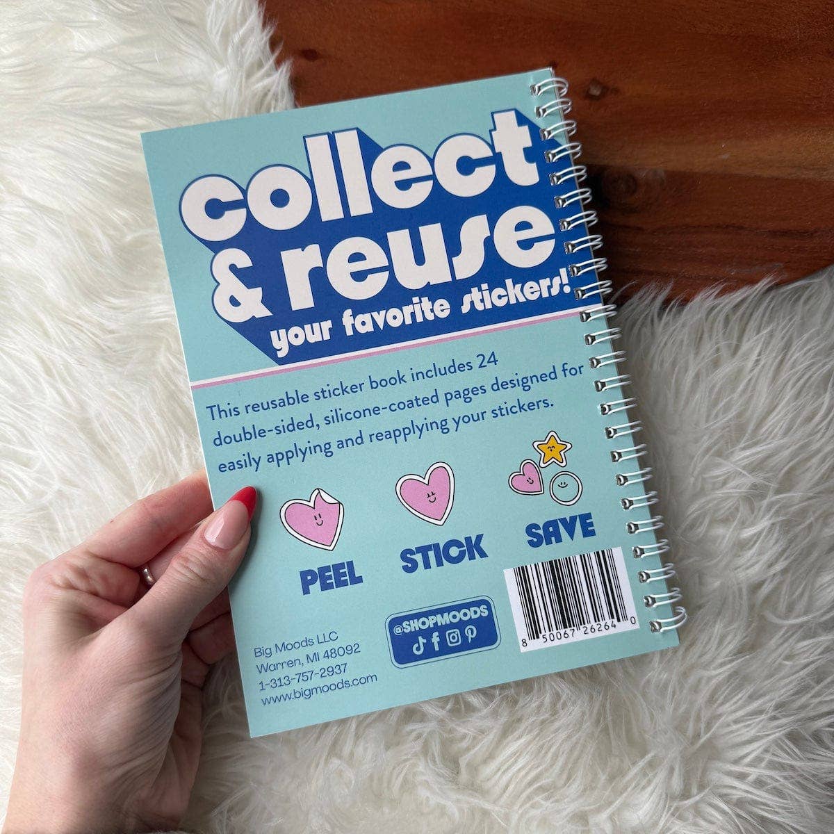 Big Moods - The Unused Sticker Book - Blue