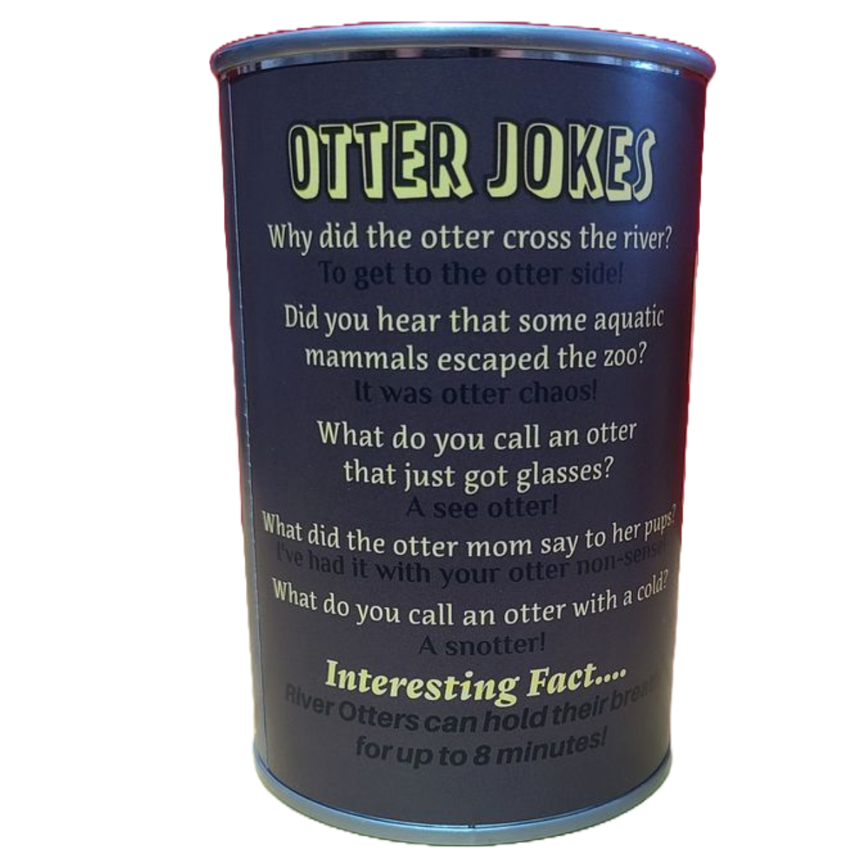 Canned Gifts - Otis the Canned Otter Stuffed Animal Plush w/Funny Jokes