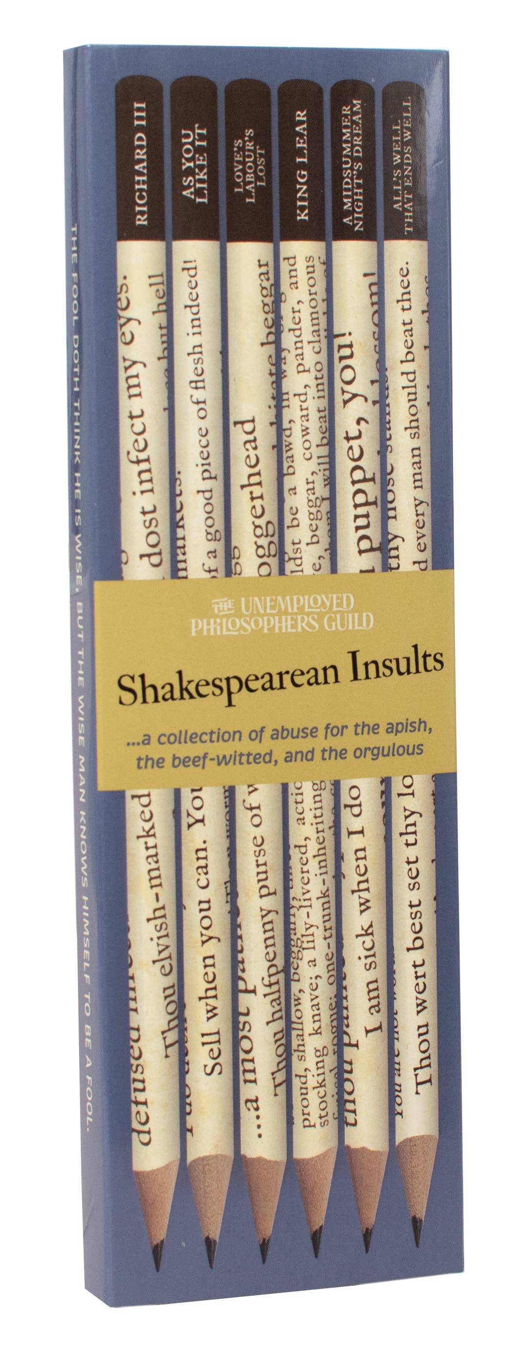 Unemployed Philosophers Guild - Shakespearean Insults Pencil Set