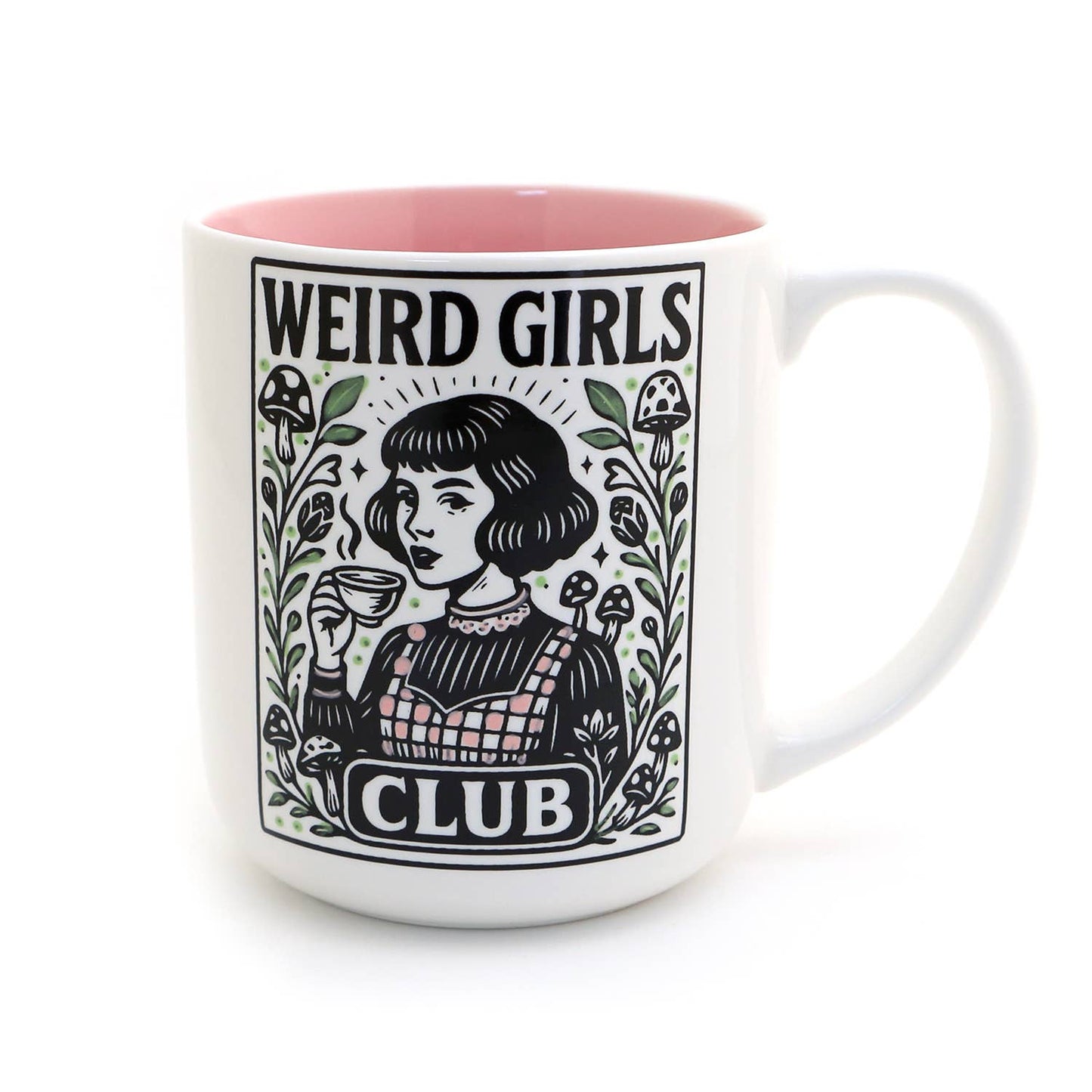 Lenny Mud - Weird Girls Club mug, reading books, Funny gift for reader