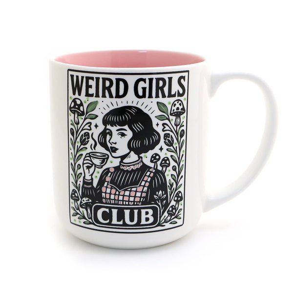 Lenny Mud - Weird Girls Club mug, reading books, Funny gift for reader