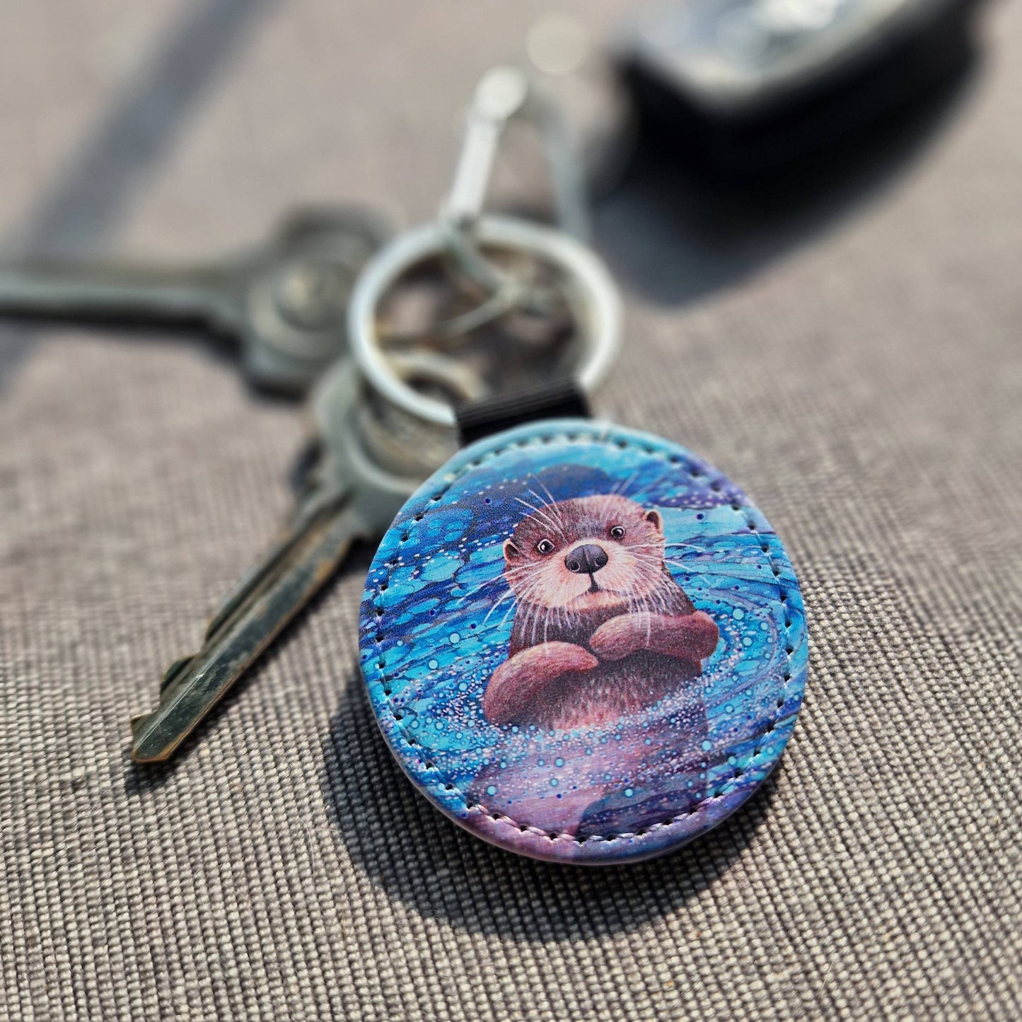 By Jo Crafts - Otter Faux Leather Keyring