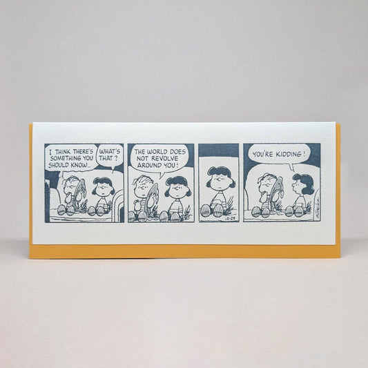Big Wheel Press - There's Something you Should Know - Peanuts Greeting Card