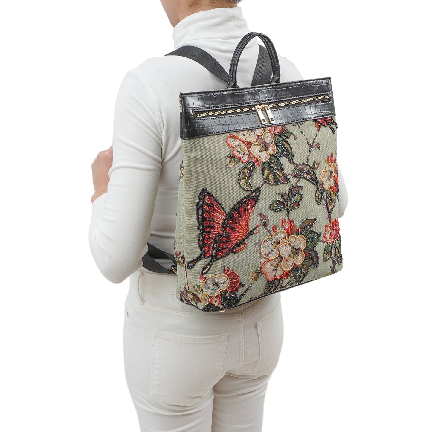 Mellow World - Butterfly Vintage Tapestry Backpack